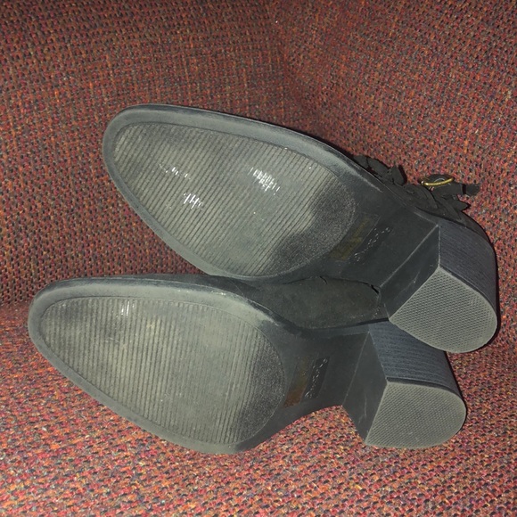 Women’s QUPID black faux suede fringed boots size 6 - Picture 6 of 6